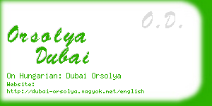 orsolya dubai business card